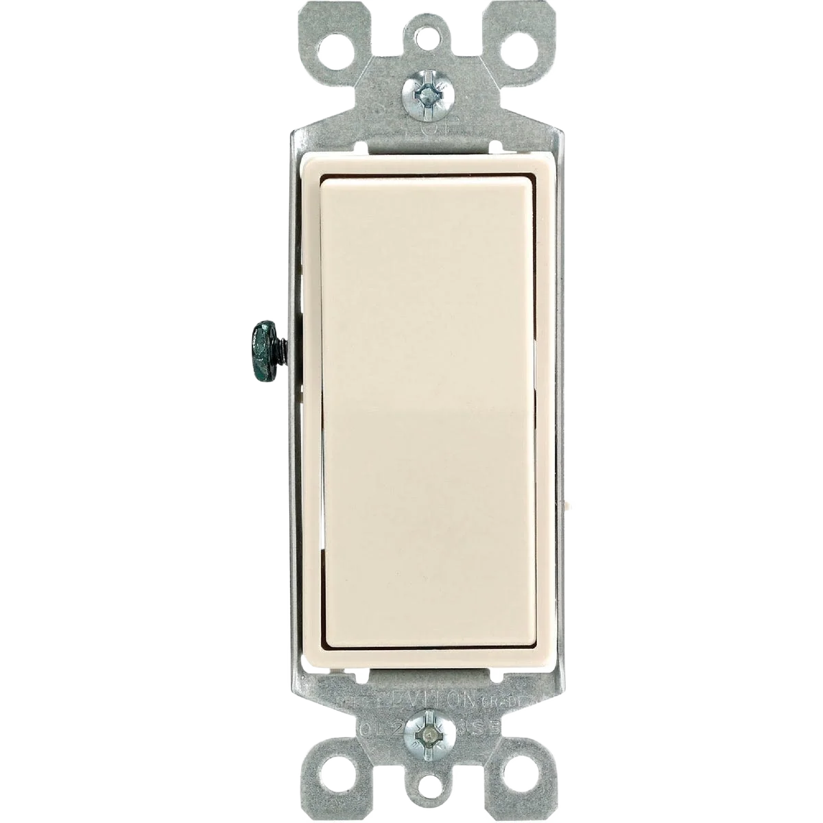 Verified Leviton Decora Rocker Light Almond 15 Amp Grounded 3-Way Switch Functional