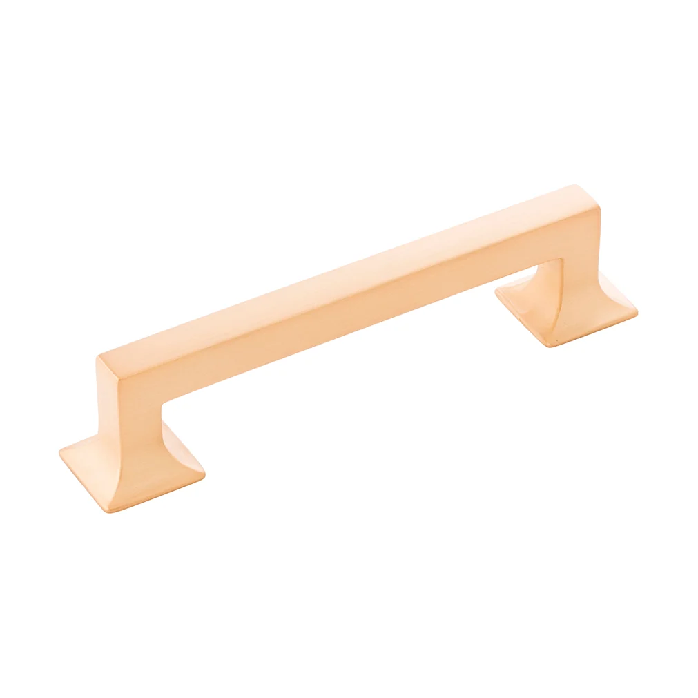 Certified Hickory Hardware 5-1 16 Brushed Golden Brass Center-to-Center Studio Pull High-End