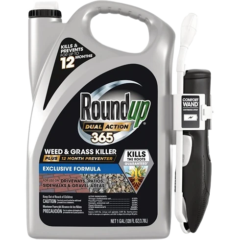 Relaxed Roundup Dual Action 365 1 Gal. Exclusive Formula Weed Grass Killer with Comfort Wand Modern