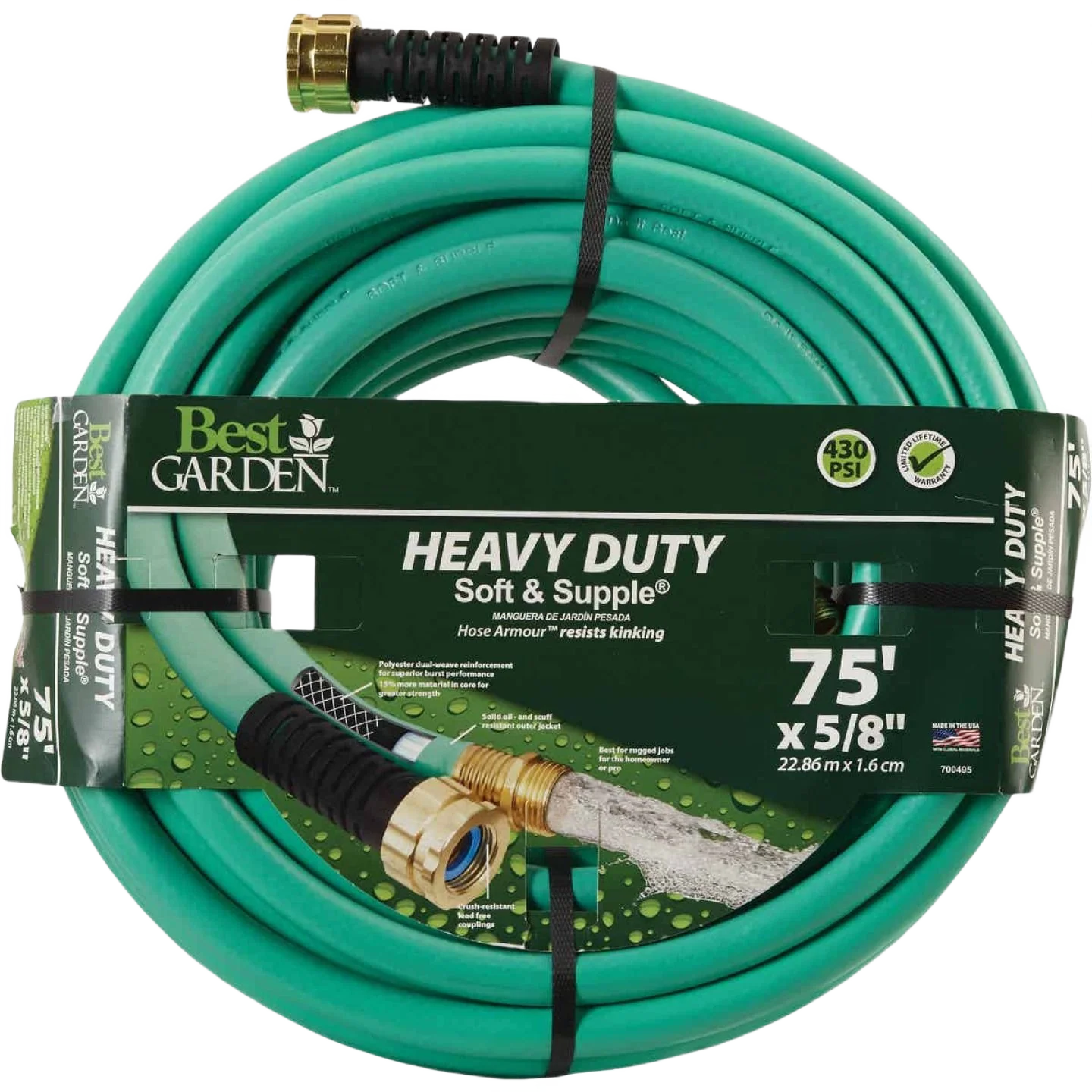 High-Grade Garden Heavy Duty Soft and Supple Garden Hose 75 ft. Superior