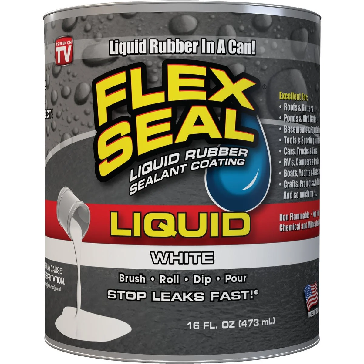 Fine Crafted Flex Seal White Liquid Rubber Sealant 1 Gallon Effective