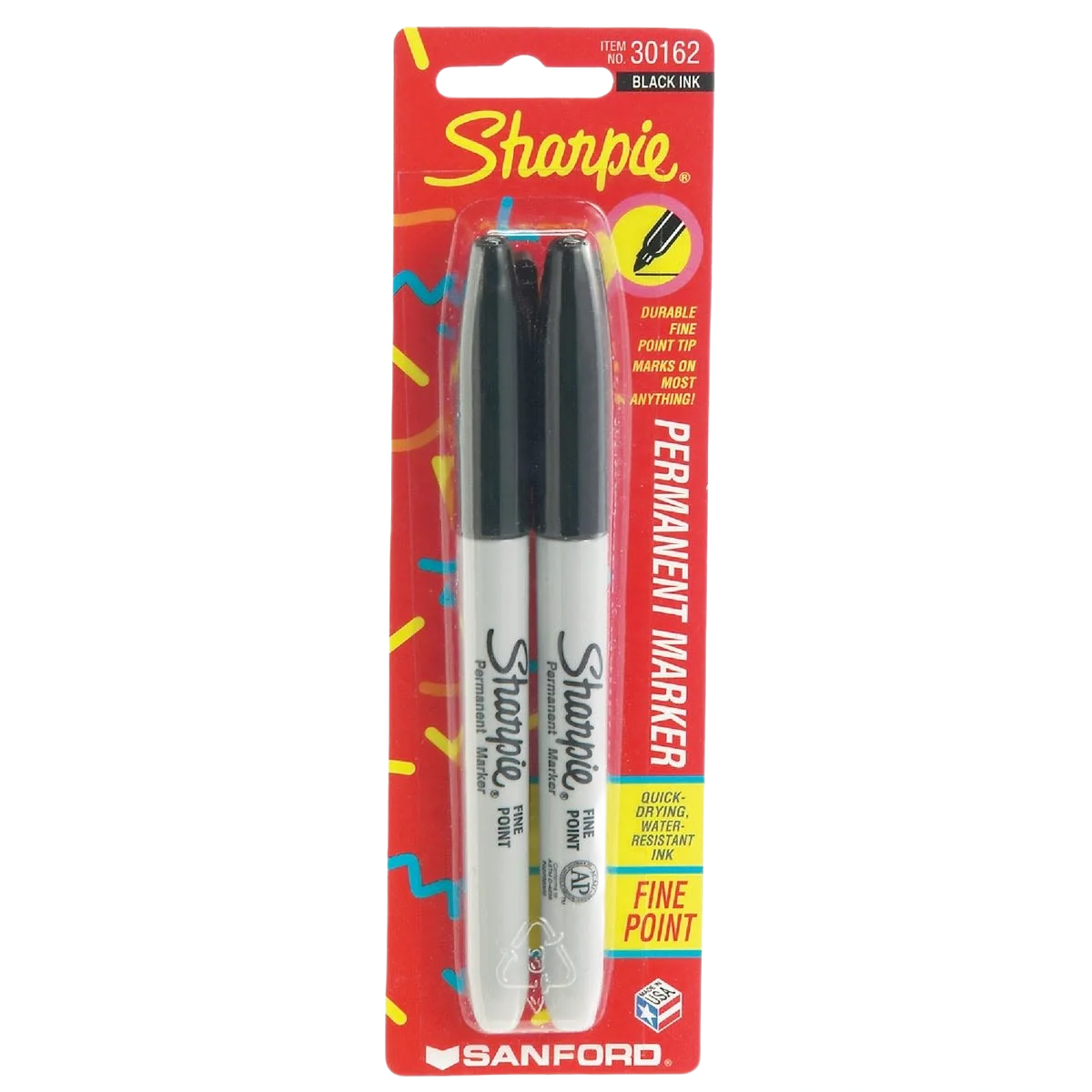Efficient Sharpie Black Fine Point Permanent Marker 2 Pack Innovative