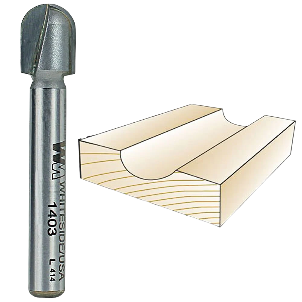 Sustainable Whiteside Core Box Bit 1 4 in. SH x 3 16 in. R x 3 8 in. CD Trendy