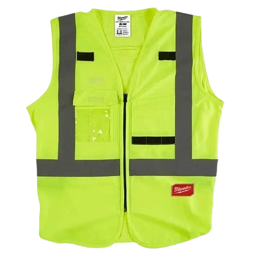 Elegant Milwaukee L XL Yellow High Visibility Class 2 Safety Vest Trendy