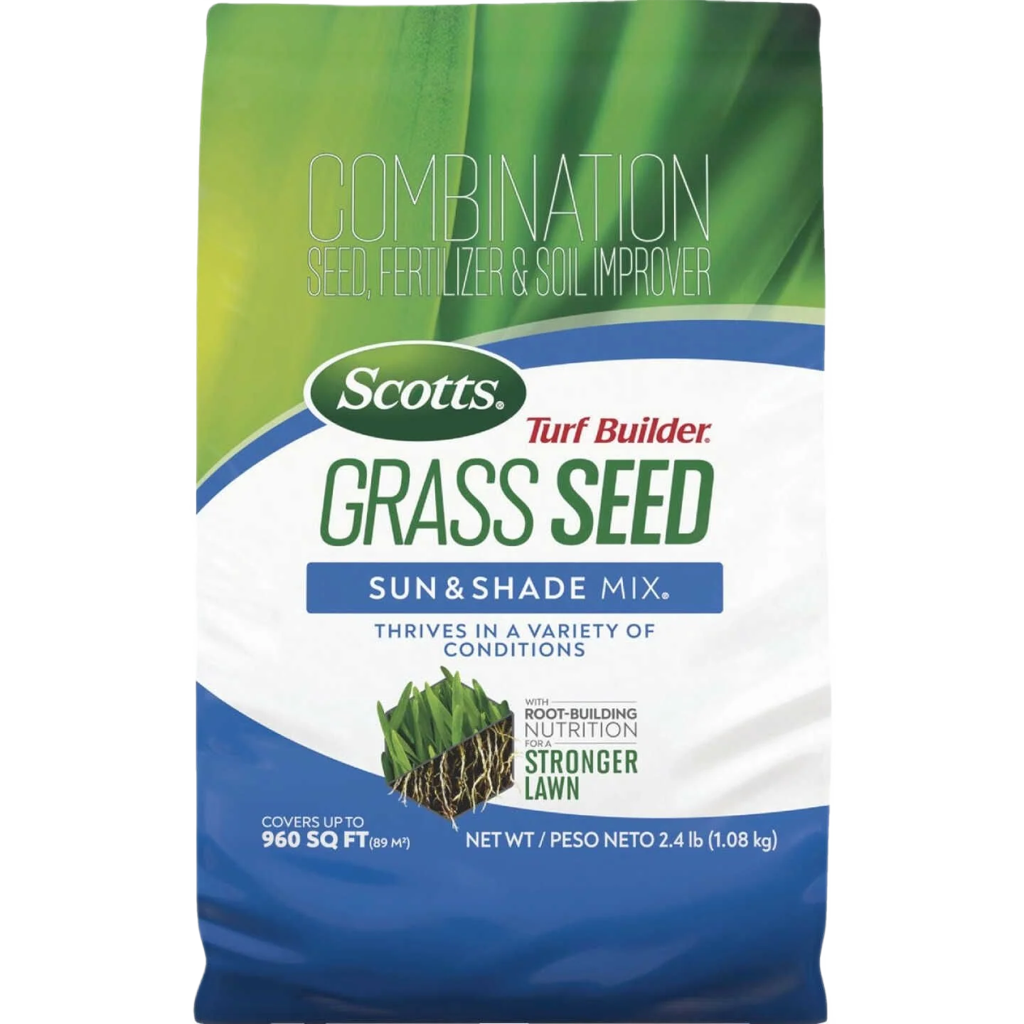 Contemporary Scotts Turf Builder Grass Seed Sun Shade Mix 2.4 lbs. Versatile