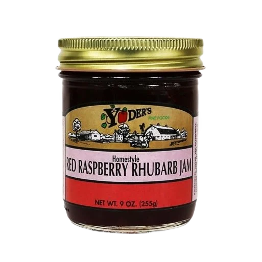 Sustainable Yoder’s Fine Foods Red Raspberry Rhubarb Jam – 9 oz. Durable