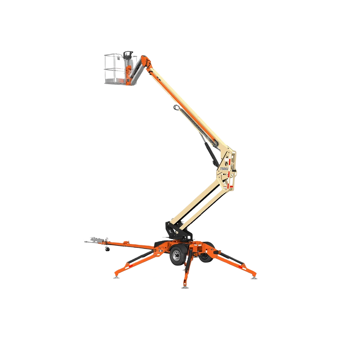 Healthy JLG T500J TOW-PRO Towable Boom Lift Rental Easy-to-Use