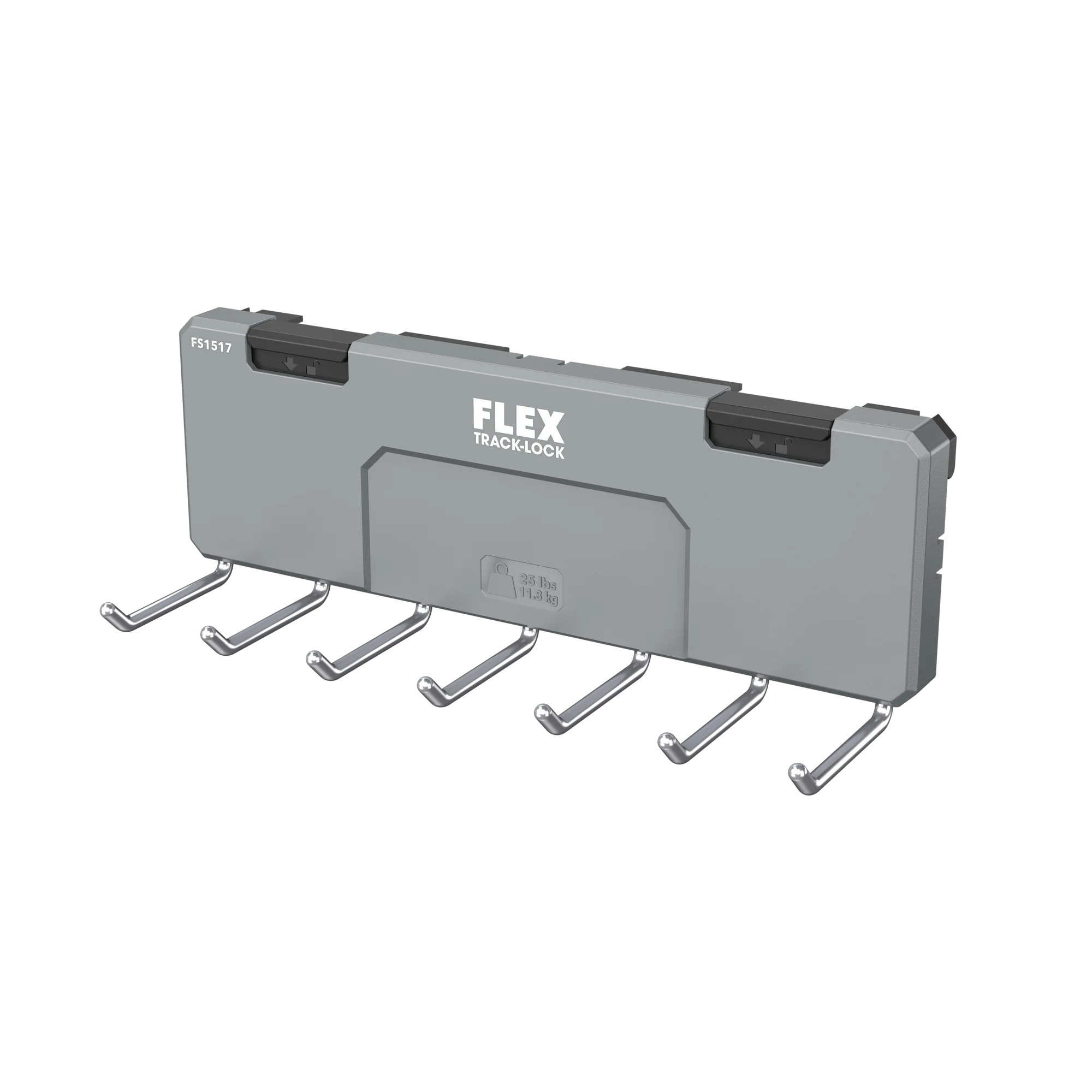 Consistent FLEX TRACK LOCK™ 7-Straight Hook Rack Lightweight