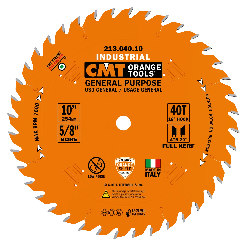 Advanced CMT Orange Tools 10 40T General Purpose Saw Blade Eco-Friendly