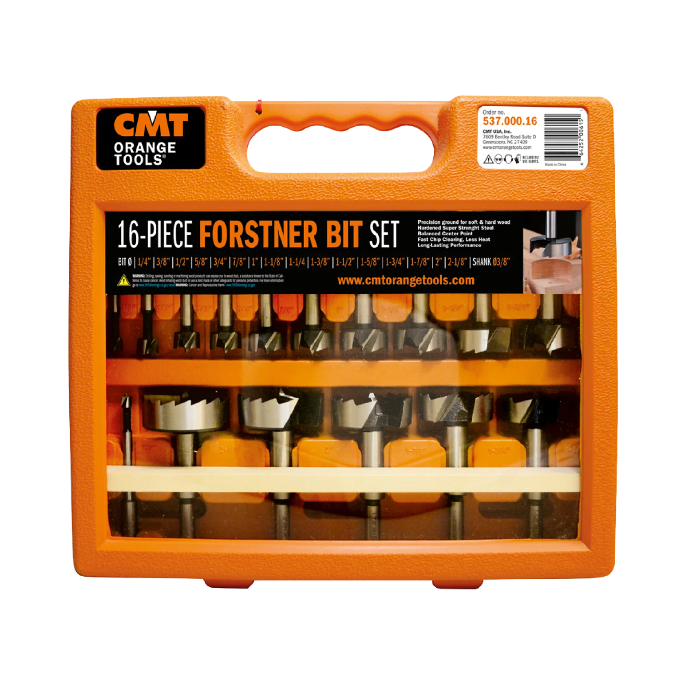 Original Design CMT Orange Tools 16-Pc Forstner Bit Set 3 8 Shank Rh Casual
