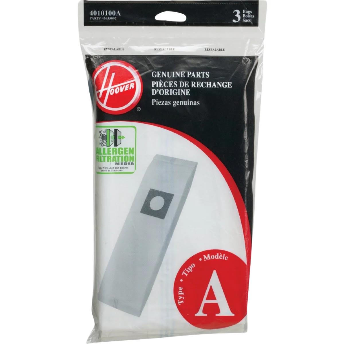 Artisan Hoover Type A Allergen Filtration Vacuum Bag 3-Pack Fast