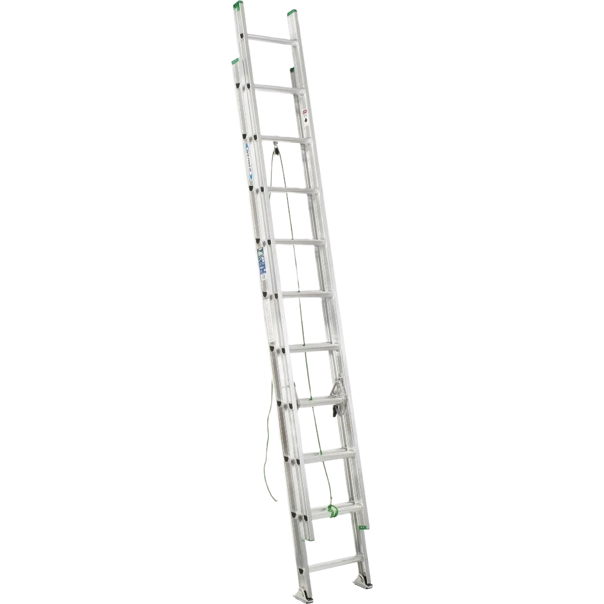 Prestigious Werner 20 ft. Aluminum Type II Extension Ladder 255 Lb. Capacity Original
