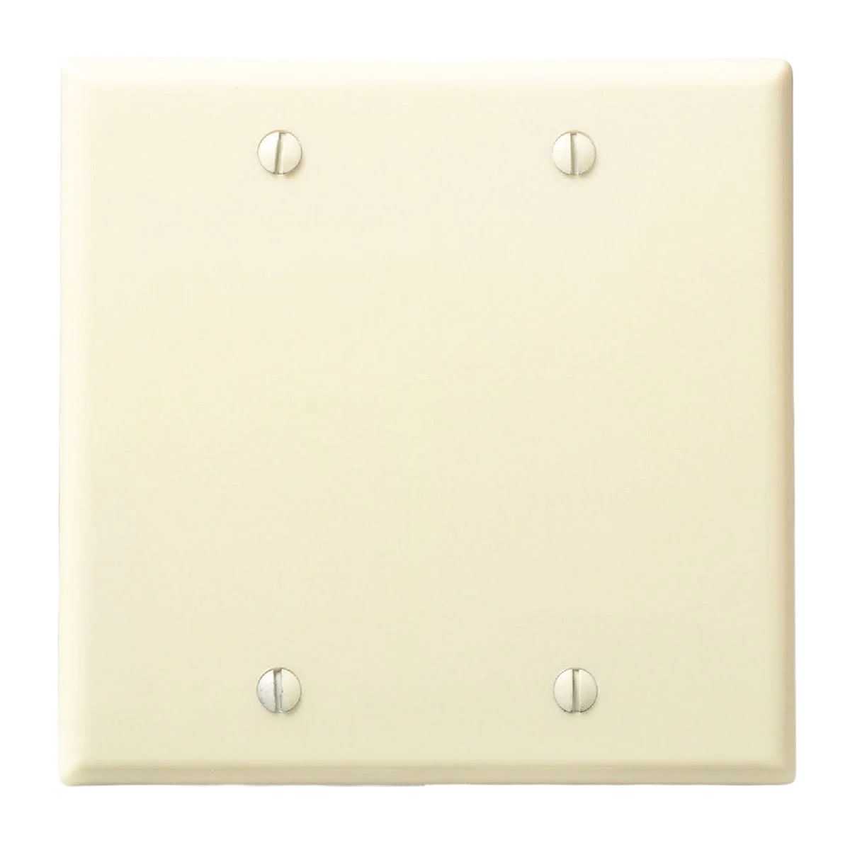 Sophisticated Leviton 2-Gang Ivory Standard Thermoset Blank Wall Plate Quality