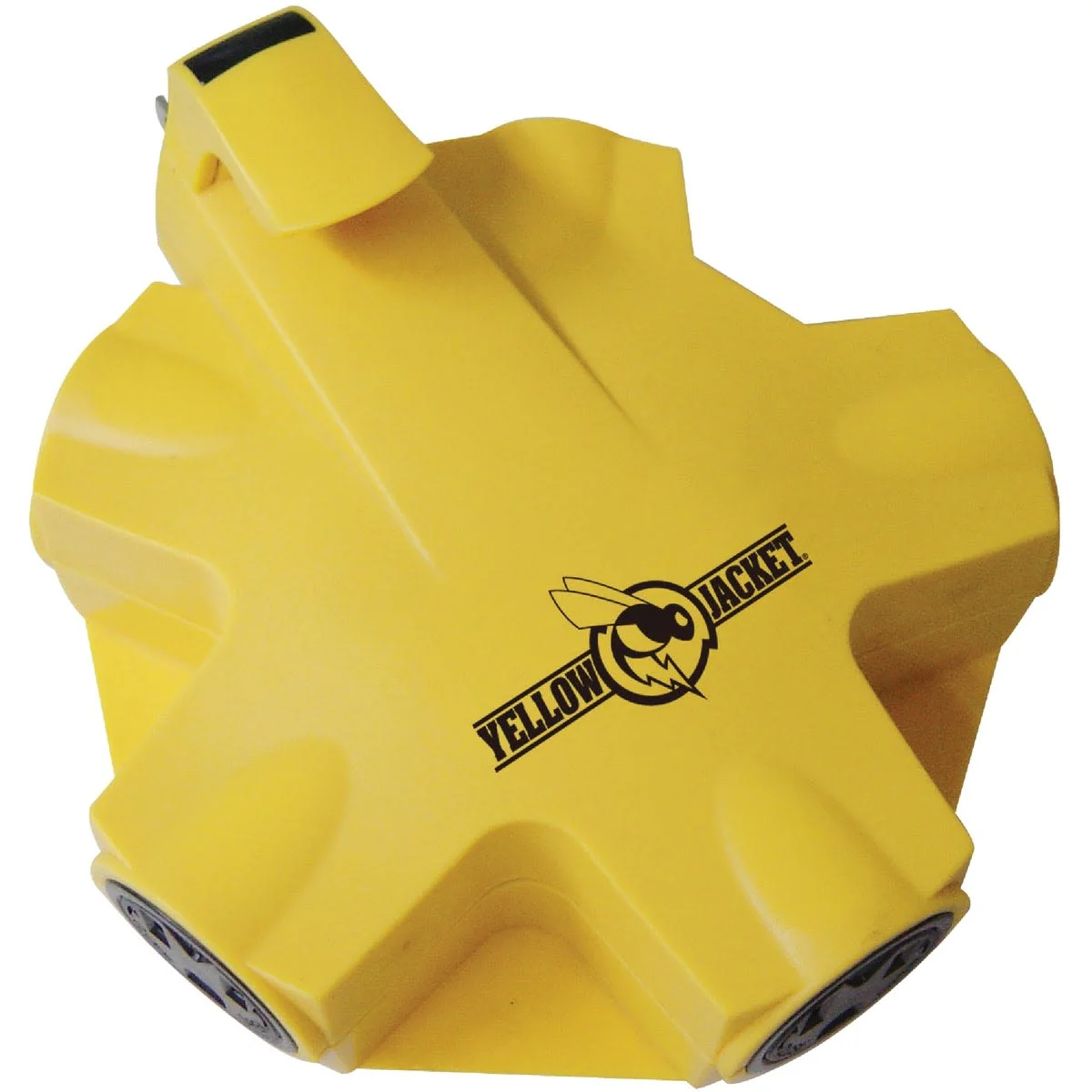 Modern Yellow Jacket 5-Outlet Outdoor Adapter with Locks Yellow Organic