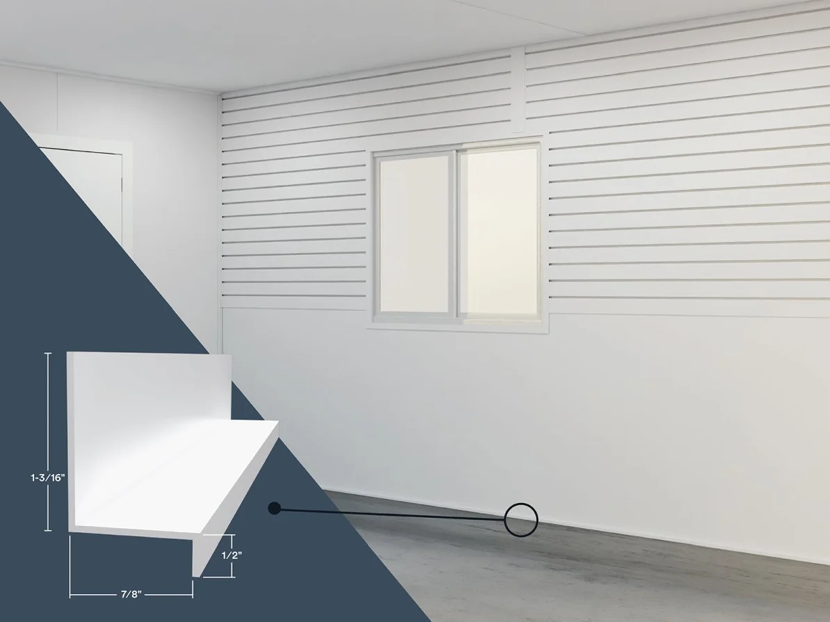 Secure 10 ft. White Base Trim Advanced