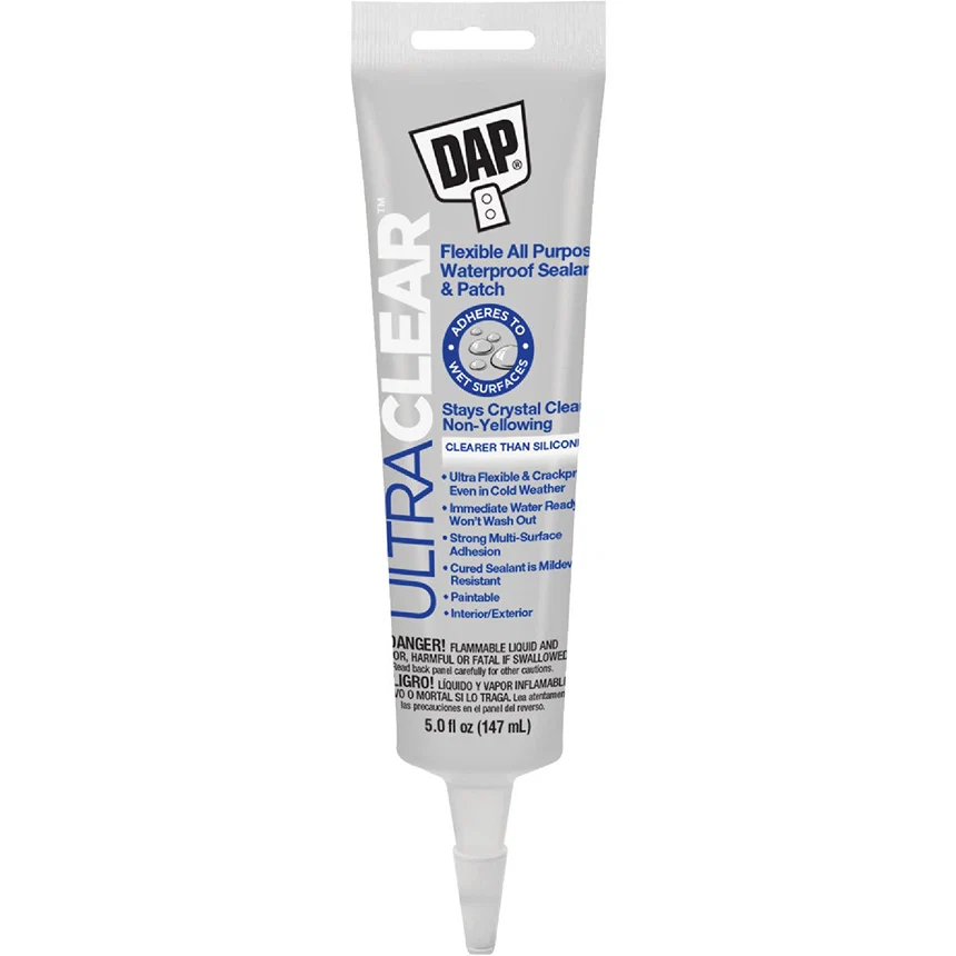 Fine DAP Ultra Clear Flexible Elastomeric Sealant 5 oz. Pure
