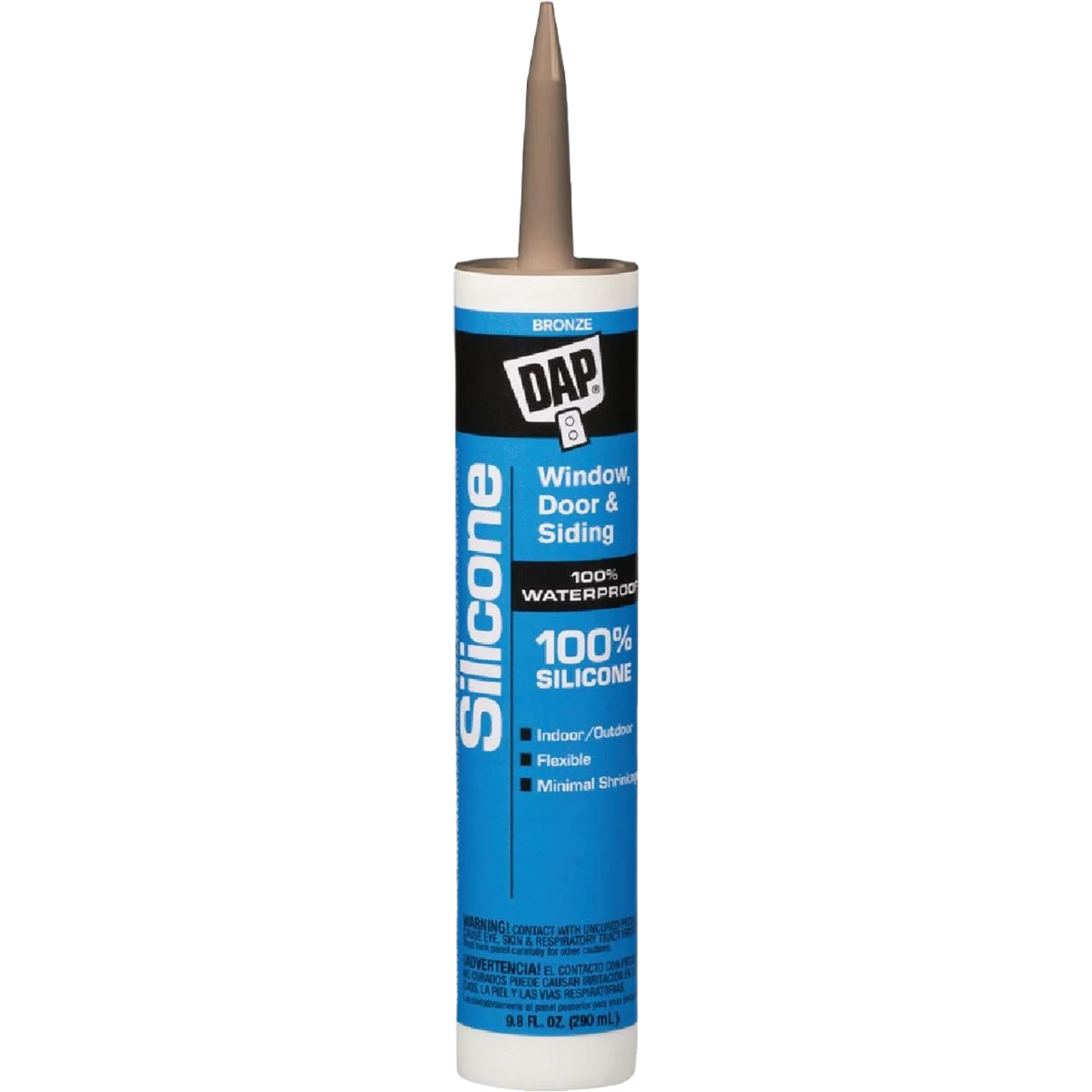 Flexible DAP Silicone Bronze Window Door Siding Sealant 9.8 oz. Convenient