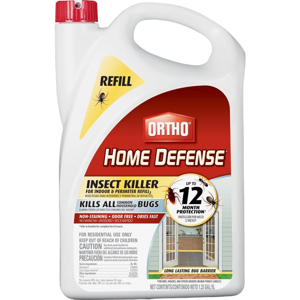 Certified Ortho Home Defense Insect Killer for Indoor Perimeter Refill 1.33 gal. Dependable