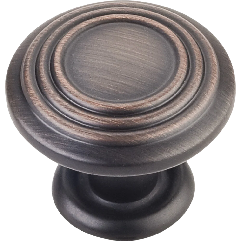 High-Performance Hardware Resources Brushed Oil Rubbed Bronze Button Vienna Knob 1-1 4 in. Smart