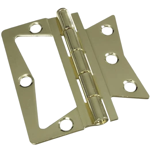 Contemporary National Hardware 3-1 2 Brass Surface-Mounted Door Hinge 2-Count Organic
