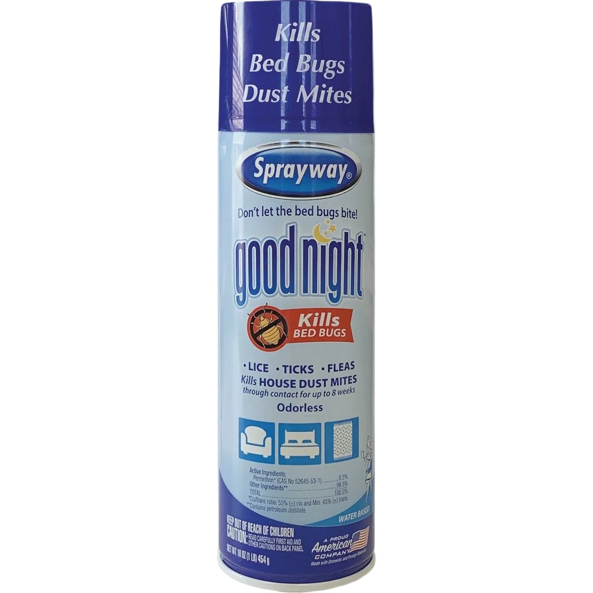 Natural Sprayway Good Night Bedbug Killer Spray 16 oz. Authentic