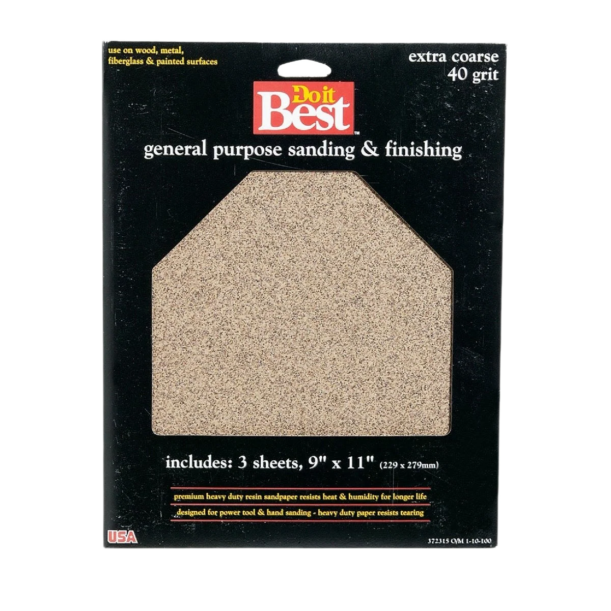 High-End Do it 9 x 11 General Purpose 40-Grit Extra Coarse Sandpaper 5-Pack Pure