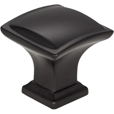 Solid Hardware Resources Annadale Square Pillow Top Knob Matte Black Excellent