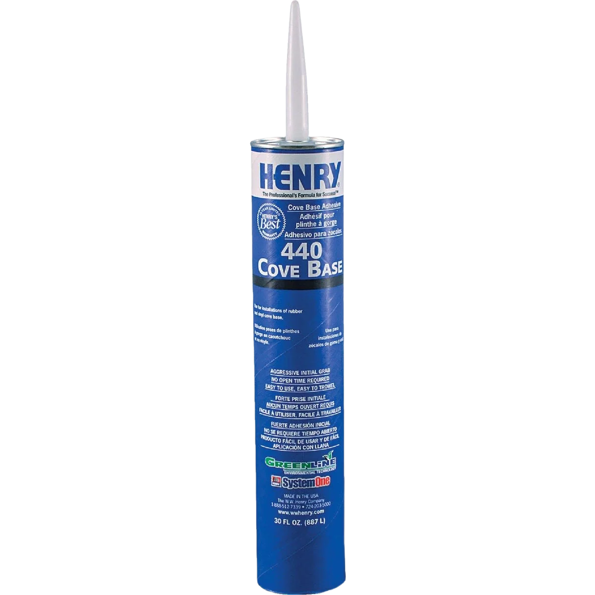 Reusable Henry Cove Base Adhesive 30 oz. Modern