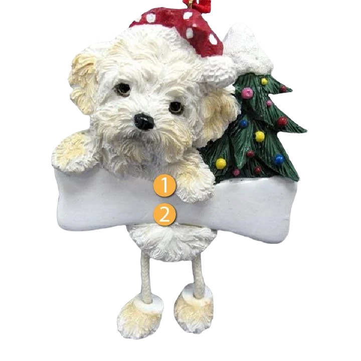 Dependable E S Pets Personalized Shihpoo Dangling Legs Ornament Lightweight