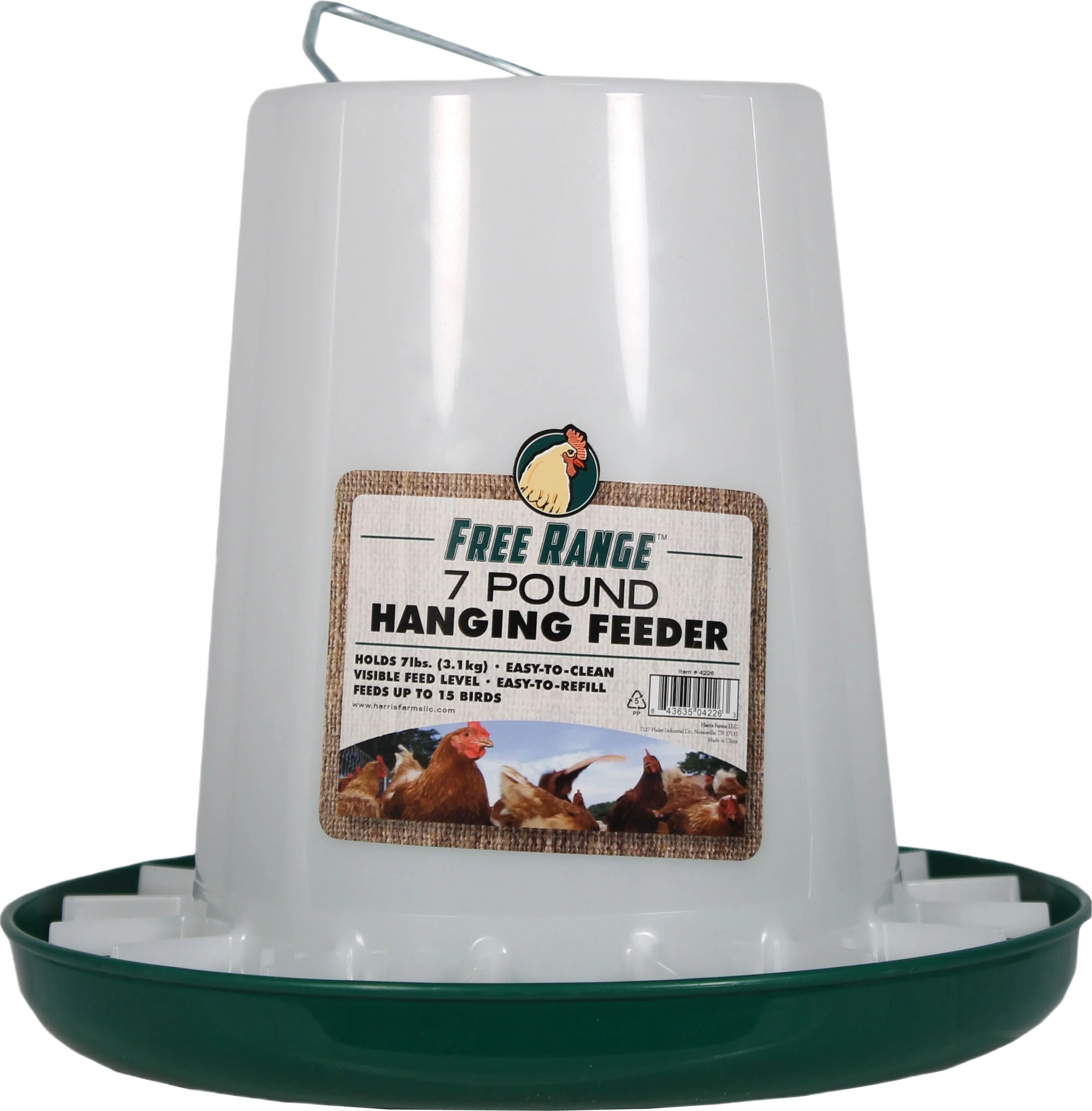Fine Harris Farms 7-lb Range Hanging Poultry Feeder Detailed