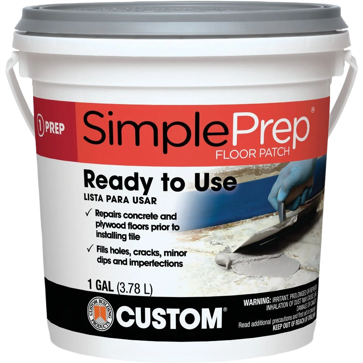 Professional SimplePrep Gray Pre-Mixed Floor Patch 1 gal. Original Design