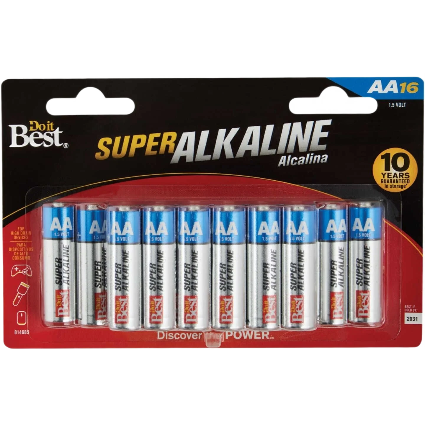 Breathable Do it AA Alkaline Battery 16-Pack Premium