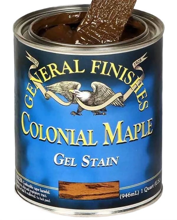 Excellent General Finishes Colonial Maple Gel Stain 1 Quart Next-Generation