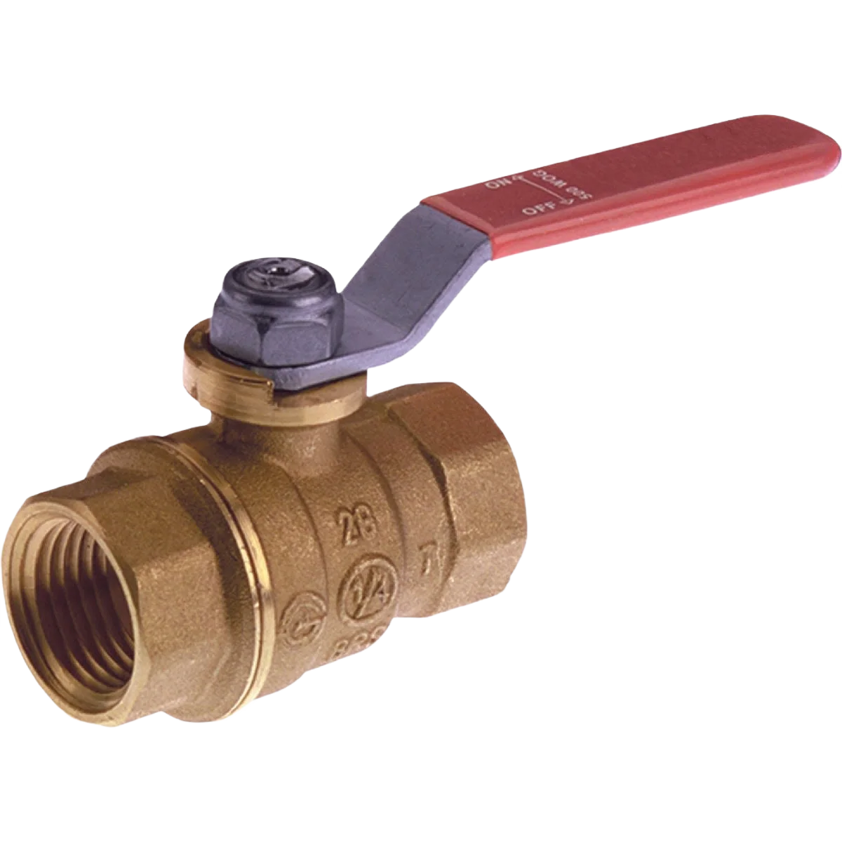 Practical ProLine 1 In. FIP Forged Brass Full Port Ball Valve Natural