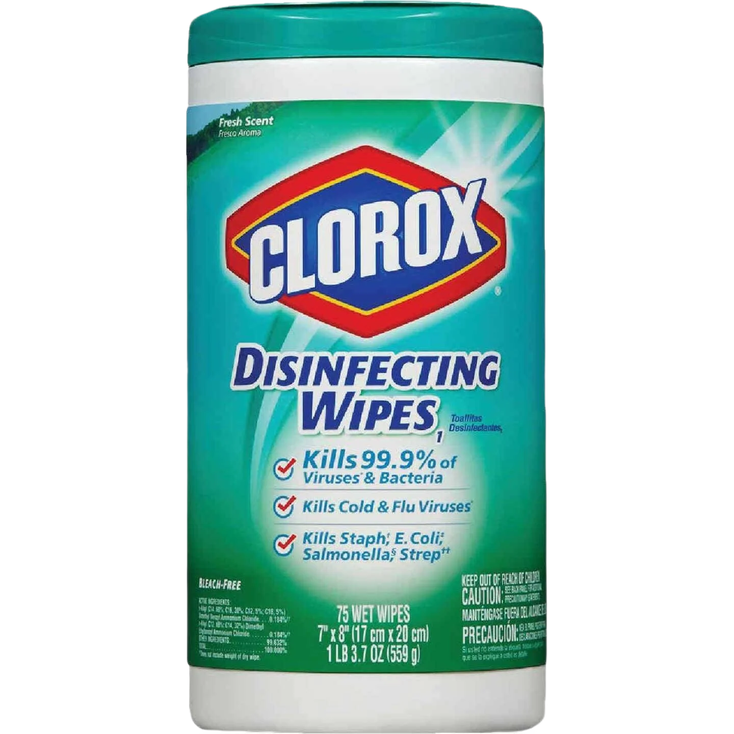 Certified Clorox Fresh Scent Disinfecting Cleaning Wipes 75 Count Convenient