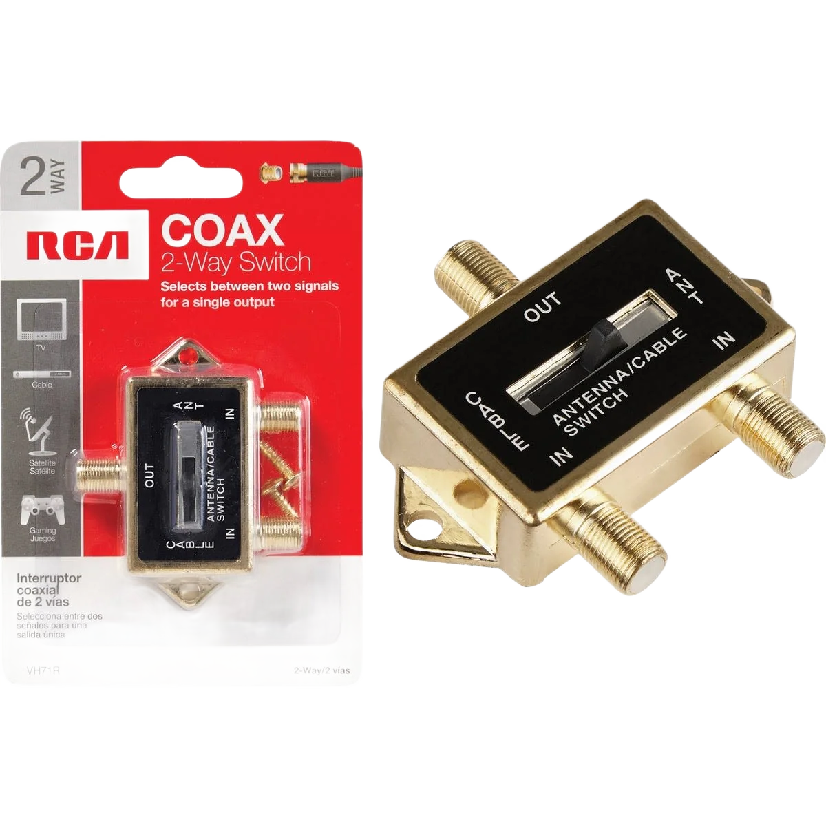 Classic RCA A B Coax Switch Selected