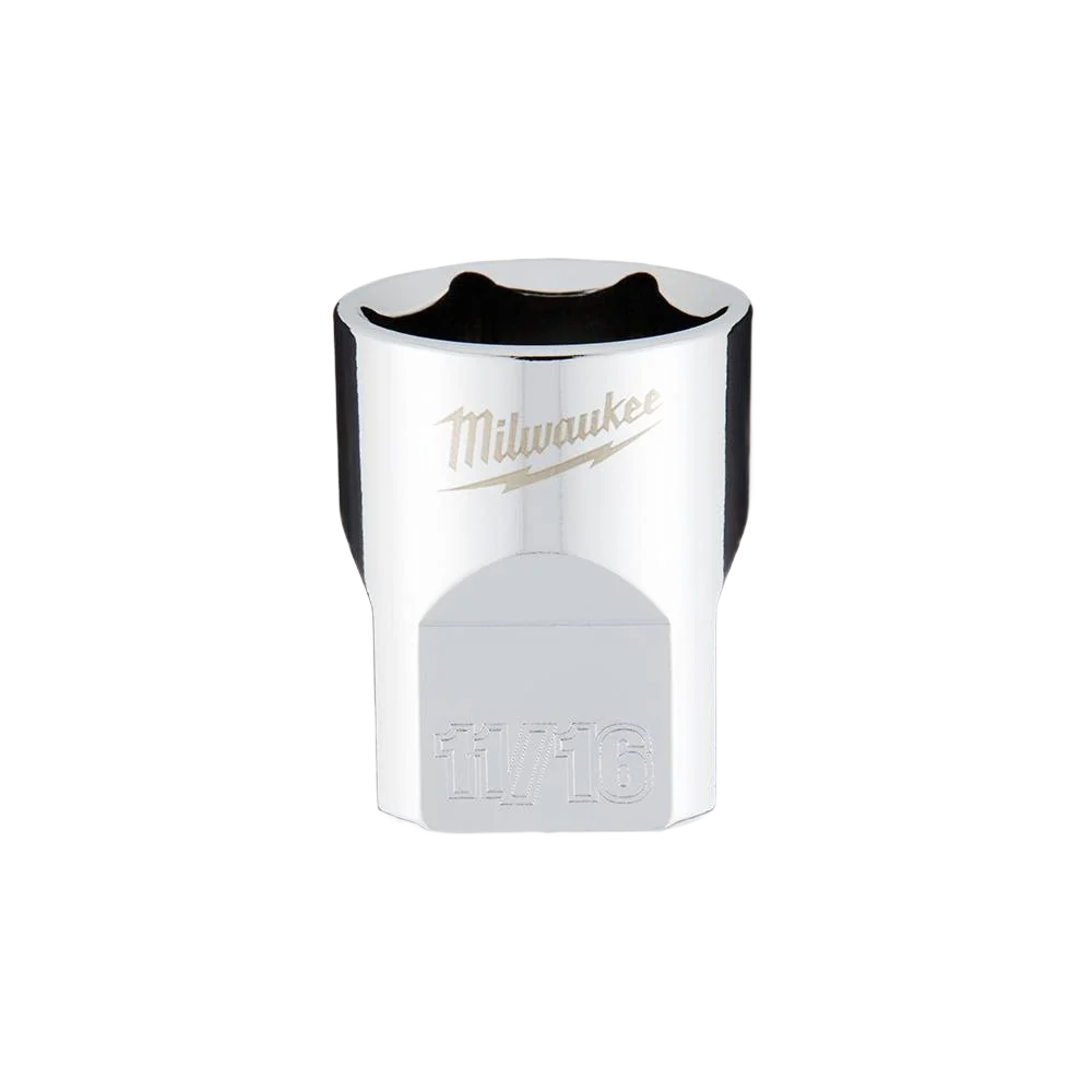 Stylish Milwaukee 3 8 Drive 11 16 Standard Socket w FOUR FLAT™ Sides Sophisticated