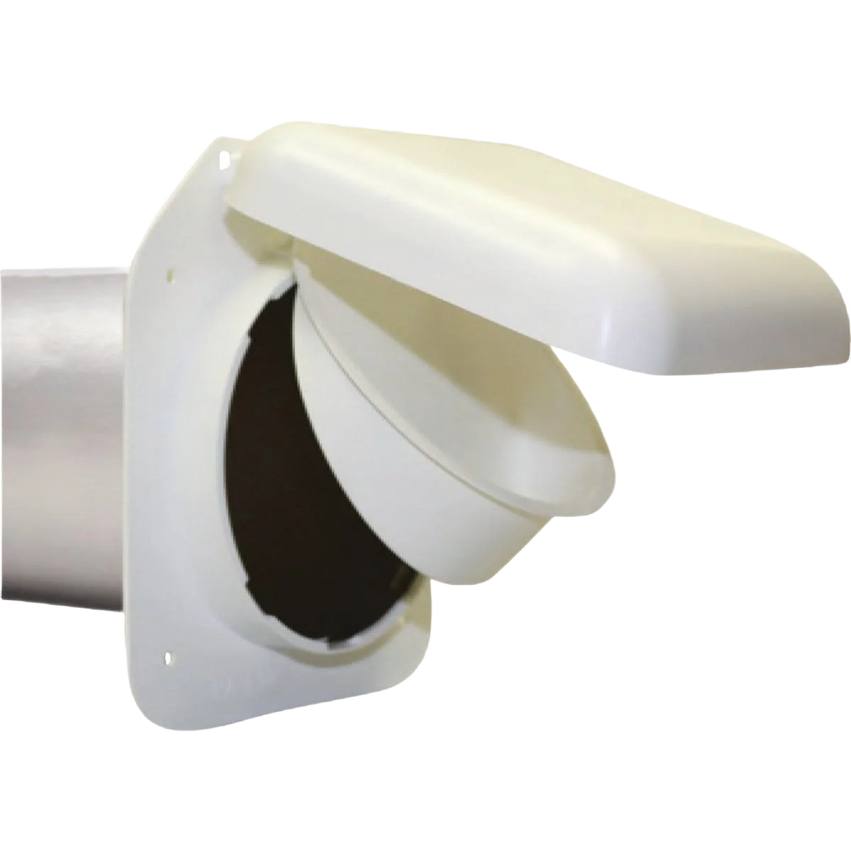 Practical No-Pest 4 In. White Plastic Dryer Vent Hood Stylish