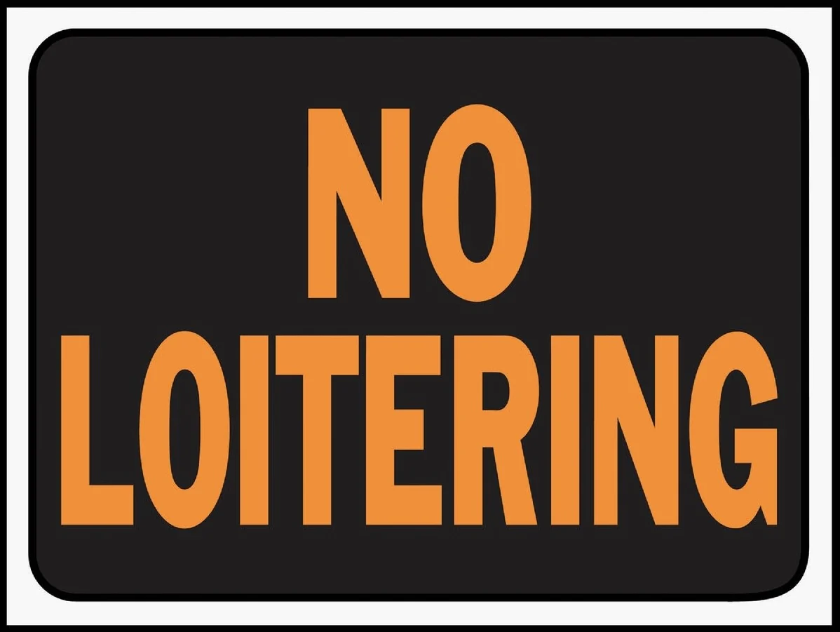Stylish Hy-Ko No Loitering Plastic Sign 9 In. x 12 In. World-Class