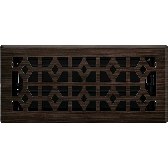 High-Performance Imperial Templar Oil-Rubbed Bronze Steel Floor Register 4 In. x 10 In. Smart