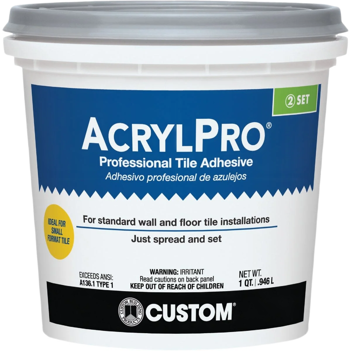 Flexible AcrylPro Ceramic Tile Mastic 1 qt. Natural