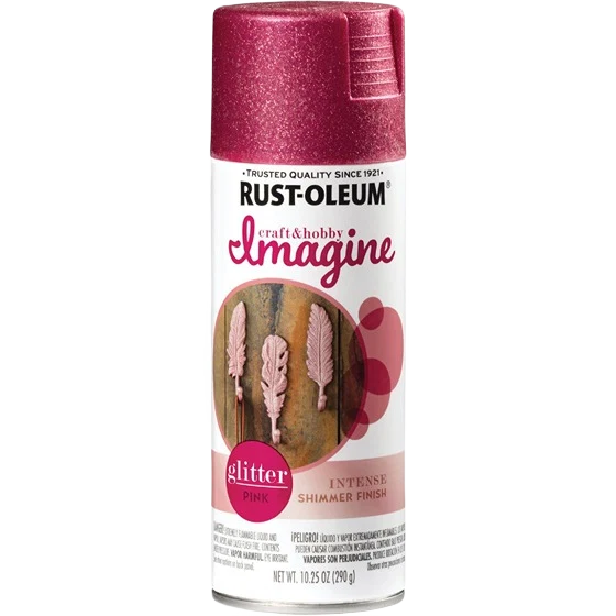 Premium Material Rust-Oleum Intense Pink Imagine Glitter Spray Paint 10.25 oz Powerful