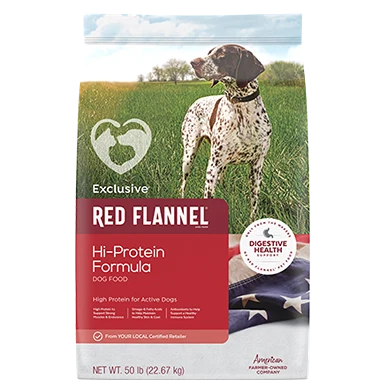 User-Friendly Exclusive Red Flannel Hi-Protein Dry Dog Food 50 lb. Stylish