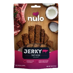 Practical Nulo style Beef Jerky Strips with Coconut 5 oz. Expertly Made
