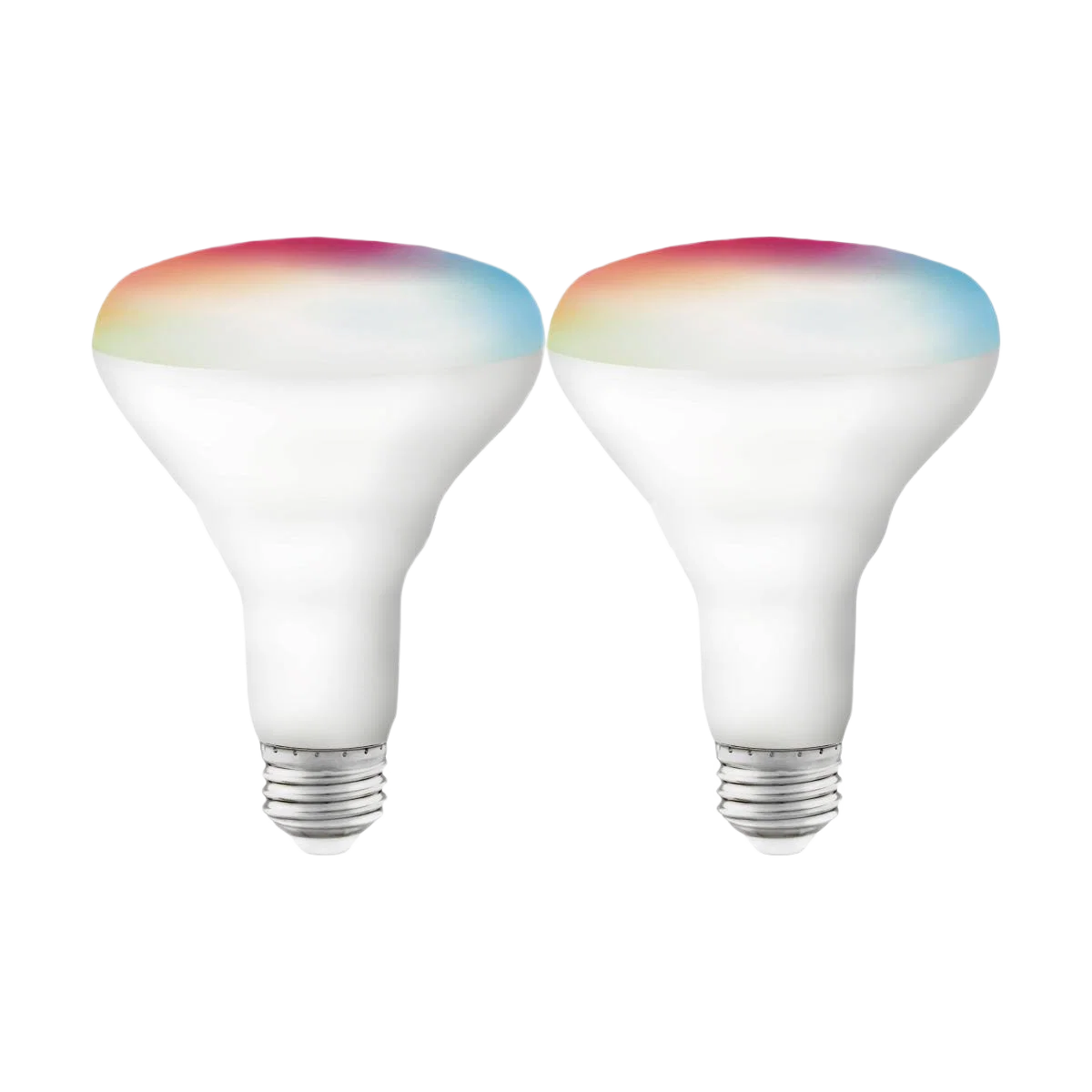 Enhanced Satco 9.5 Watt BR30 LED Color Changeable Wi-Fi Smart Bulb 2-Pack Clean