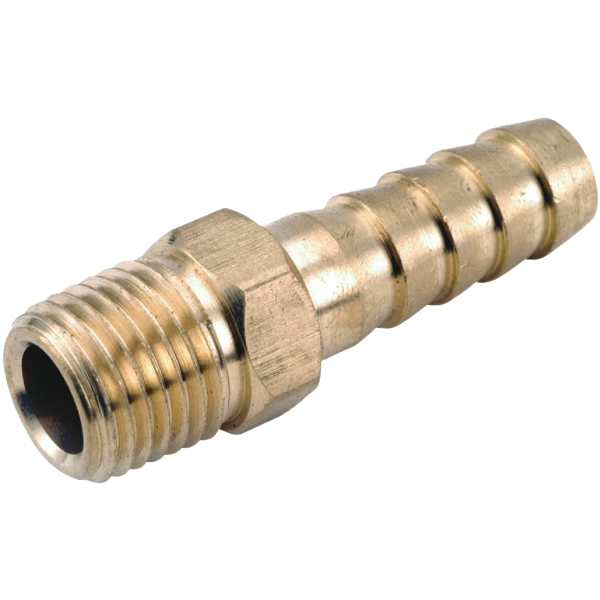 Organic Anderson Metals Brass Hose Barb 1 4 In. ID x 3 8 In. MPT Pure