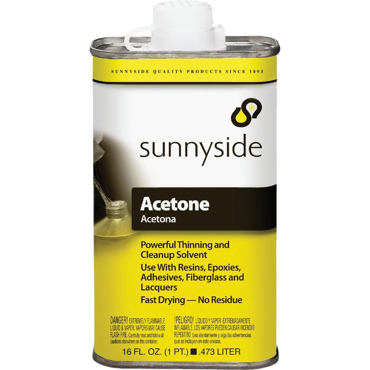 Convenient Sunnyside Acetone 1 Pint Pure
