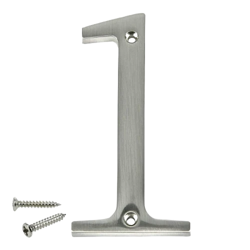 Innovative Hillman Distinctions 4-In. Flush Mount Nickel House Number 1 Proven