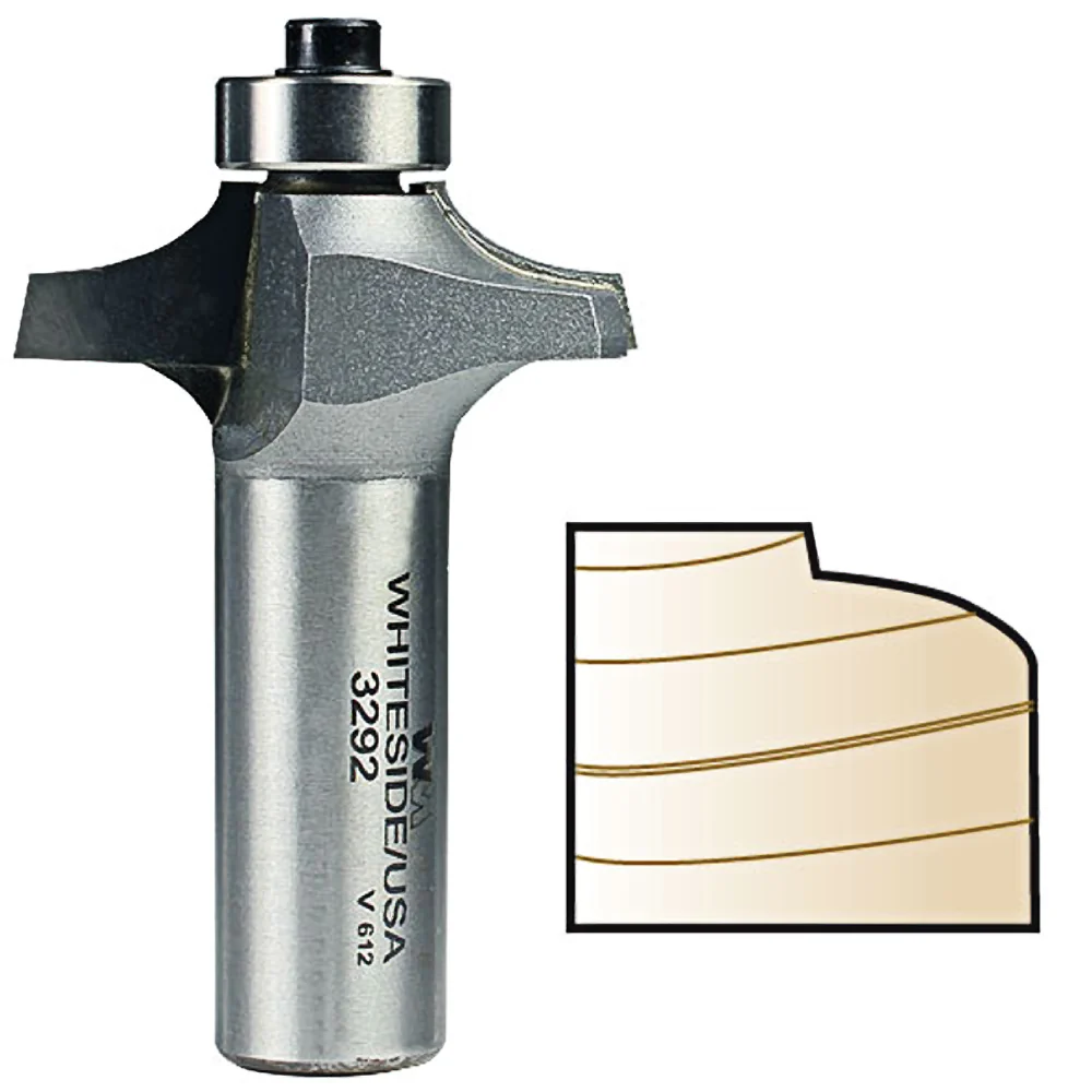 Efficient Whiteside 3292 Thumbnail Table Edge Bit 1 2 in. SH x 7 16 in. PW Premium