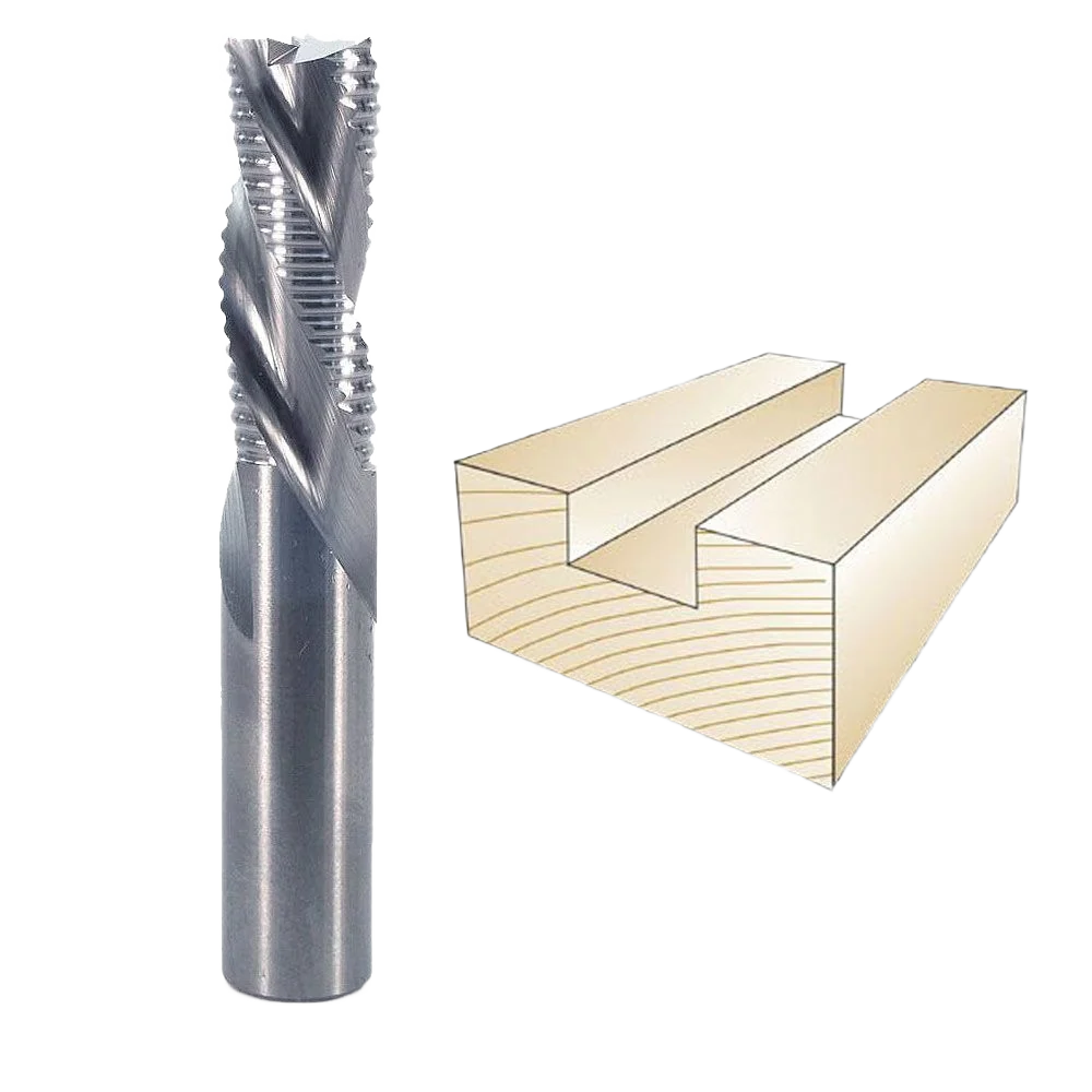 Fine Whiteside Three Flute Spiral Downcut Roughing Bit 1 2 in. SH x 1 2 in. CD x 1-1 4 in. CL Powerful